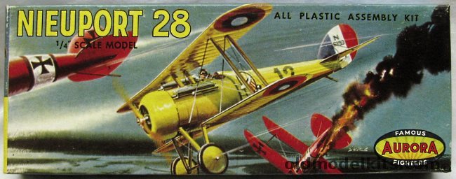 Aurora 1/48 Nieuport 28, 108-69 plastic model kit